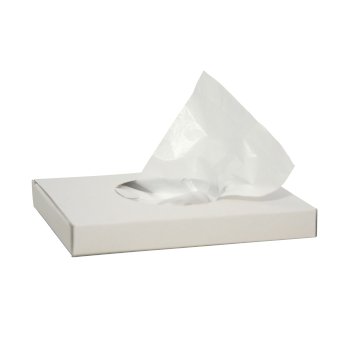 Damesverbandzakjes wit plastic, (1500 stuks)